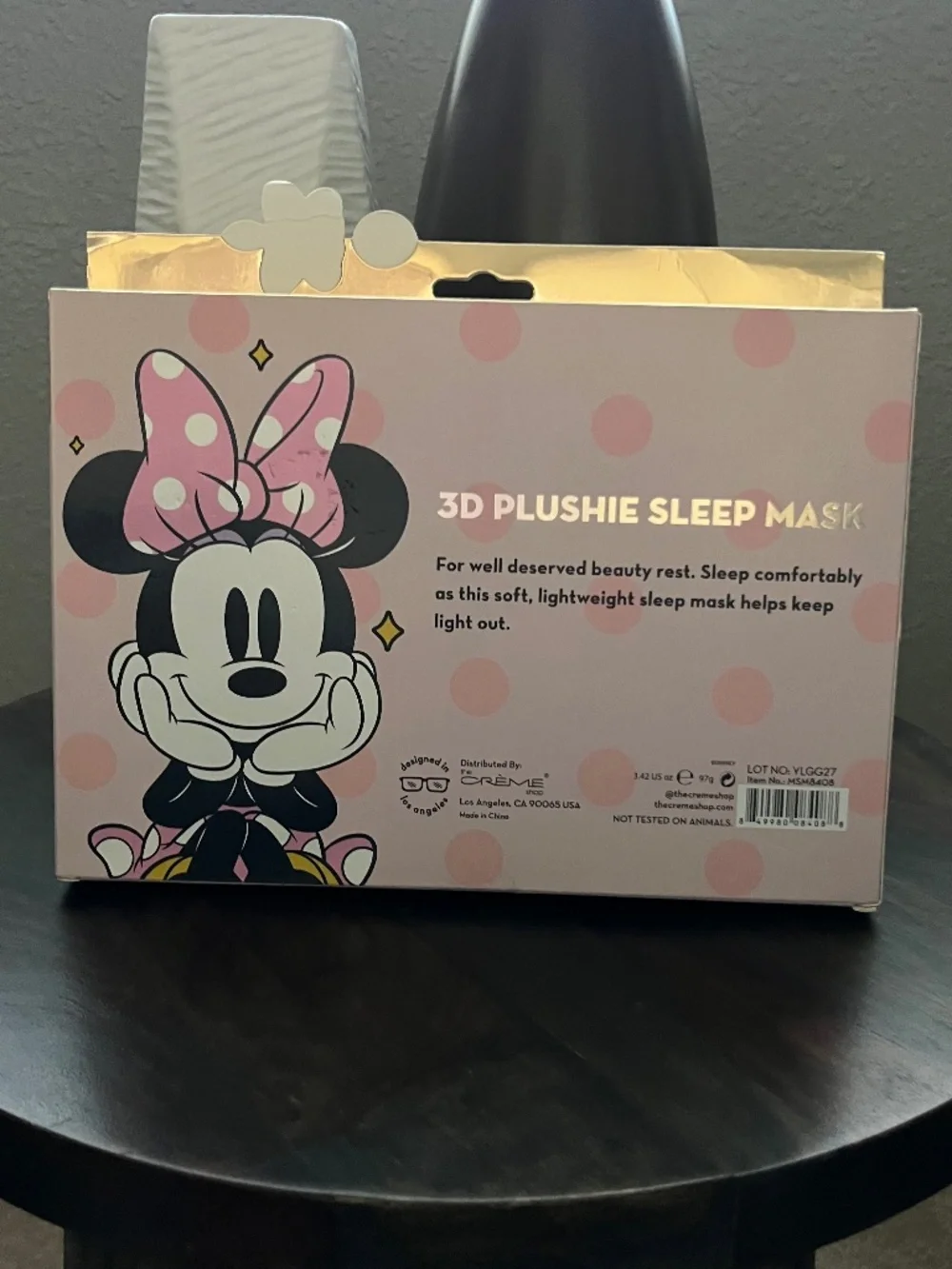 The Crème Shop × Disney Minnie Mouse 3D Plushie Sleep Mask NEW